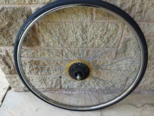 Vintage Raleigh England 700 - 280 Steel Rear Road Bike Wheel 5sp Maillard France