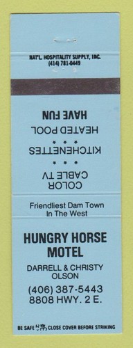 Matchbook cover hungry horse - matchbook,