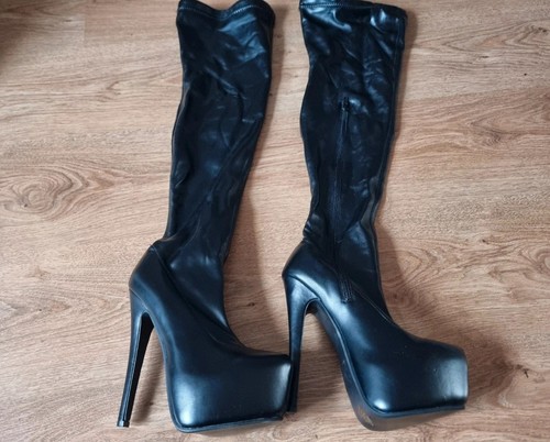 Thigh high faux leather - high,