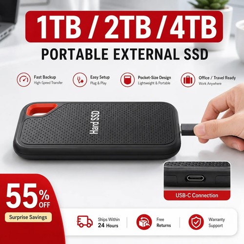 Portable ssd 2tb - 2tb, usb
