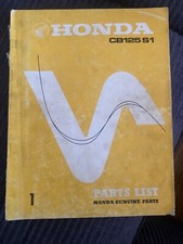 Honda CB125 S1 parts list 1