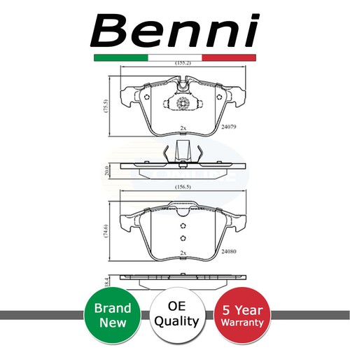 Brake pads set front benni - front,