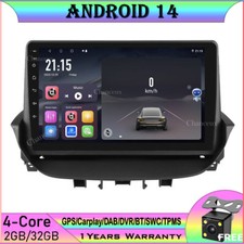 9"Android 14 Head Unit Radio Carplay GPS SATNav DAB For Renault Laguna 2001-2007