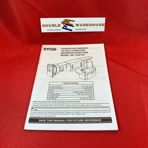 Ryobi operator manual - operator's,