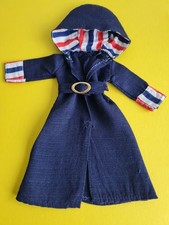 Vintage Sindy Doll 1979 Rainy Days Navy Coat #44324 VGC