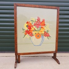 Vintage Folding Oak Frame Fire
