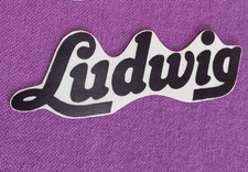 Vintage Ludwig USA  logo decal for bass drum display head AS SHOWN unused