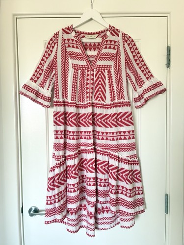 Red white aztec - red,