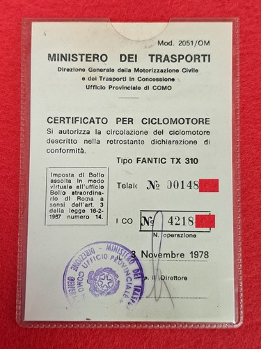 Original certified booklet - certified,
