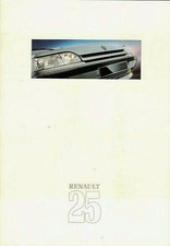 Renault 25 1988-1989 UK Market Sales Brochure V6 Turbo V6 Injection GTX TX GTS