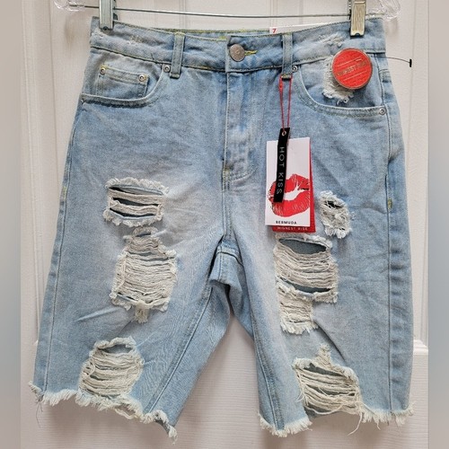 Hot kiss distressed light blue - kiss,