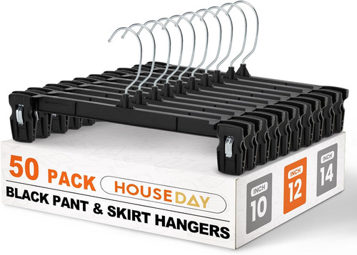 Black pants hangers 50 - black, 30/50