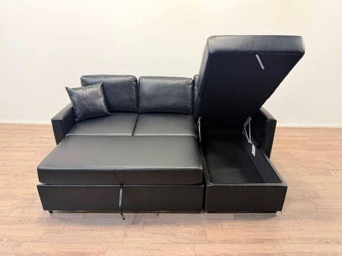 Reagan black faux leather - black,