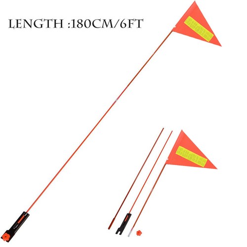 Bicycle safety flag orange - orange, 72"
