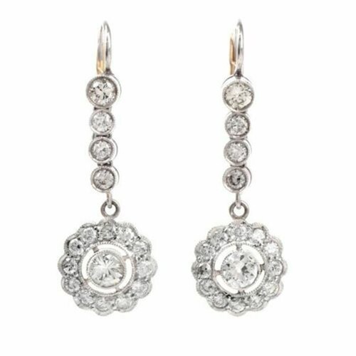 Antique floral round - antique, lab