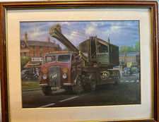 Transport Art Print by Mike Jeffries - Classic Trucks - ERF H Green & Son Crane
