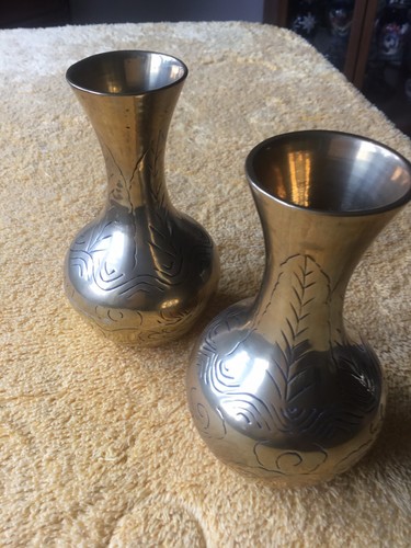 Brass pair vases - , chinese