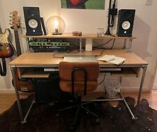 Bespoke Music Studio Desk Workstation w/ pullout keyboard tray & riser