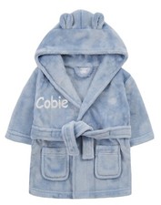 Personalised Girl Boy Dressing Gown Novelty Robe Embroidered Name Bear Ears 0-4Y