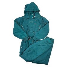 Vintage Trespass One Piece Ski Snowboard Suit Retro Festival Green Womens Large