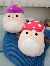 Purple Hat And Halloween Red Mushroom Toadstool Squishmallows No Tags Plush Toys