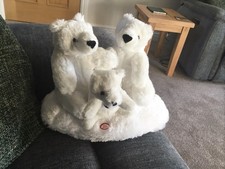 Christmas Polar Bears Music Lights Moving  Plush Rare