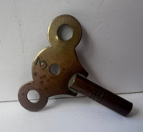 Vintage brass clock key winder - clock,