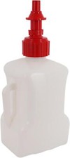 10 Litre Fuel Jug - Quick Fill Fast Flow Motorcross MX Petrol Can Bottle - White