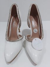 New Look Ladies Gemma Collins Diamante Court Shoes Size White 4 Vegan Diamond