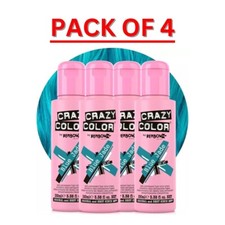 4X CRAZY COLOR SEMI PERMANENT HAIR DYE 100ML MULTI COLOUR CHOICE  UK SELLER
