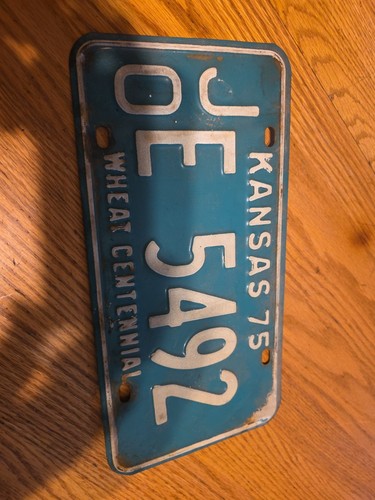 1975 kansas license - kansas, plate