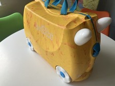 Gruffalo Trunki Suitcase Yellow marble effect Travel Luggage NO KEY+STRAP