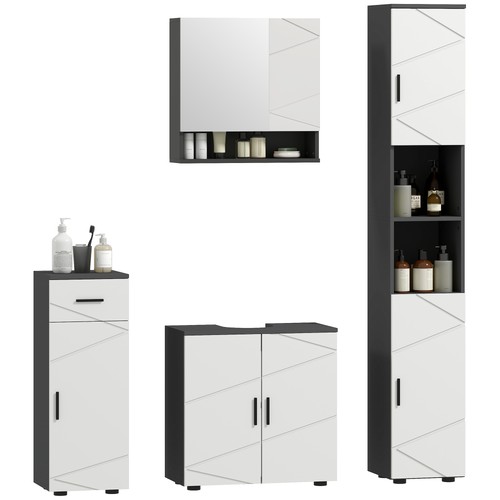 Kleankin bathroom cabinet set - bathroom,