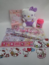 Brand New Super Cute SANRIO - HELLO KITTY Mixed Items Stationary Plush Gift Set