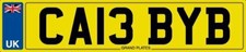 TAXI CAB CABBY B NUMBER PLATE