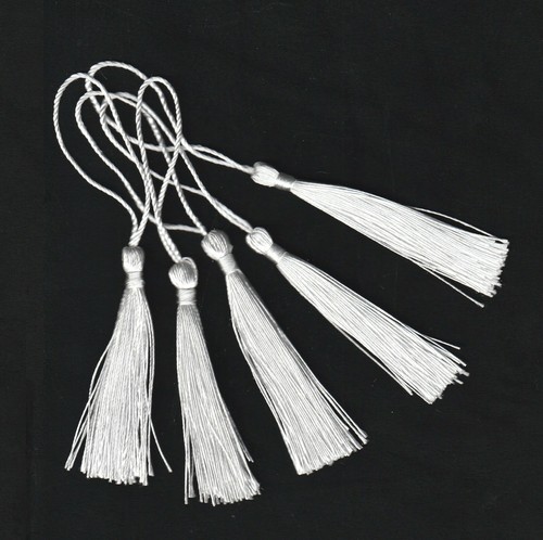 White craft tassels 13cm - x,