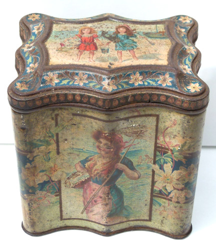 Rare antique biscuits tin - antique,