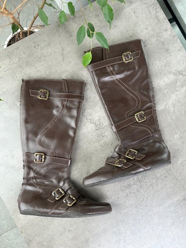 Vintage leather boots with - vintage,