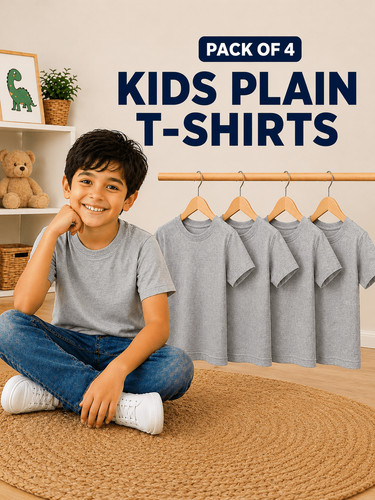 Pack kids plain t - of, shirts
