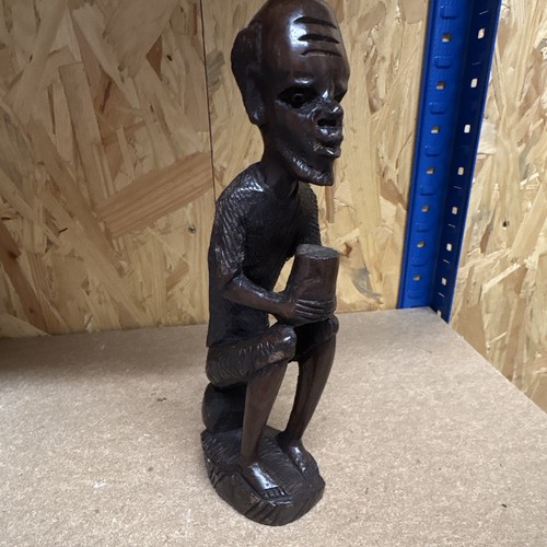 Carved wooden tribal figure - tribal,
