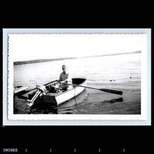 Old Vintage Photo MAN IN ROW