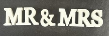 White Wooden Painted MR & MRS"