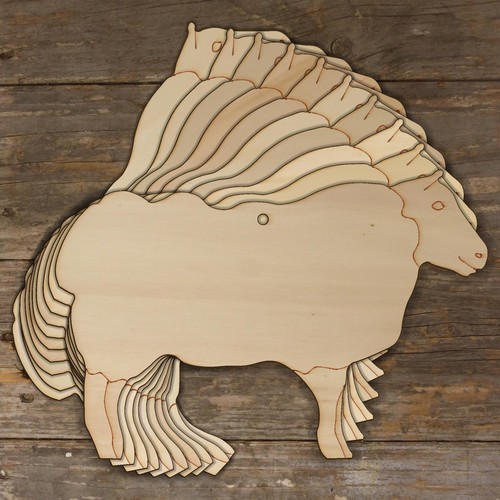 10x wooden ewe standing - 10x,