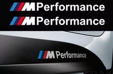 2x White M Performance Sticker