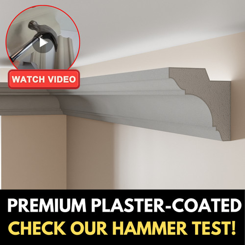 Plaster coated coving moulding - plaster,