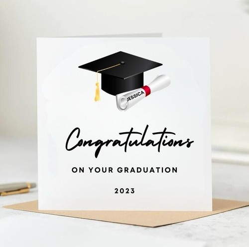 Personalised graduation card - personalised,