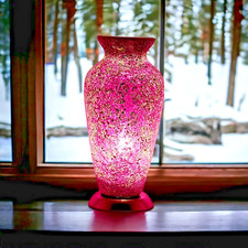Mosaic Glass Vase Table Lamp