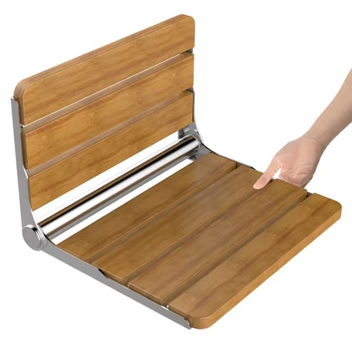 Fold shower seat wooden oak - fold,