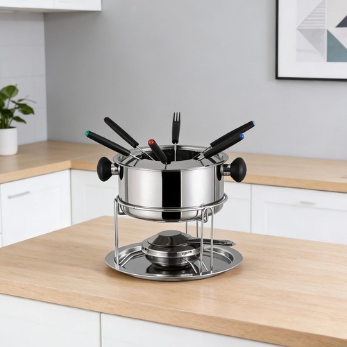 Fondue pot set - set, chocolate