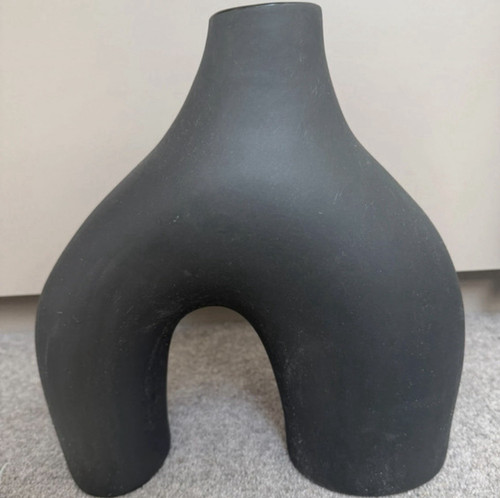 Matt black abstract sculptural - abstract,
